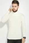 Светр чоловічий однотонний 48P3239 (молочний)
