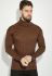 Светр чоловічий однотонний 48P3239 (шоколадний)