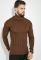 Светр чоловічий однотонний 48P3239 (шоколадний)