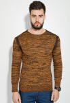 Светр чоловічий з круглим вирізом 48P3157 (гірчичний/коричневий)
