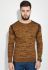Светр чоловічий з круглим вирізом 48P3157 (гірчичний/коричневий)
