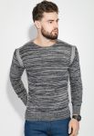 Светр чоловічий з круглим вирізом 48P3157 (графітовий/сірий) Светр чоловічий з круглим вирізом 48P3157 (графітовий/сірий)