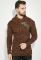 Светр чоловічий з коміром хомут 48P3294 (коричневий/теракотовий)
