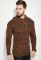 Светр чоловічий з коміром хомут 48P3294 (коричневий/теракотовий)