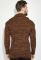 Светр чоловічий з коміром хомут 48P3294 (коричневий/теракотовий)