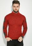 Светр чоловічий стильний 48P3296 (бордовий)