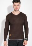 Светр чоловічий теплий в'язаний 169V003-1 (коричневий)