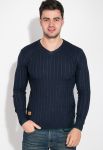 Светр чоловічий теплий в'язаний 169V003-1 (темно-синій)