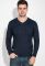 Светр чоловічий теплий в'язаний 169V003-1 (темно-синій)