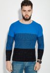 Светр чоловічий три смужки 48P3297 (ультрамарин)