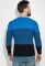 Свитер мужской три полоски 48P3297 (ультрамарин)