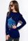 Свитер женский 120PDNK003 (темно-синий)