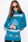 Светр жіночий 120PDNKB27 (бірюзовий/сірий)