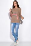 Светр жіночий 120PVA1007 (світло-коричневий)