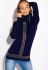 Свитер женский 81P3346 (темно-синий)