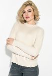 Светр жіночий однотонний базовий 123V001 (молочний)
