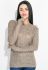 Светр жіночий з комбінованою в'язкою 81PD21006 (бежевий)