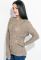Светр жіночий з комбінованою в'язкою 81PD21006 (бежевий)