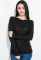 Светр жіночий з комбінованою в'язкою 81PD21006 (чорний)
