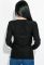 Светр жіночий з комбінованою в'язкою 81PD21006 (чорний)