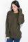 Светр жіночий з круглим вирізом 81PD078 (хакі)