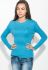 Светр жіночий з круглим вирізом 212F058 (блакитний)