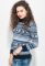 Свитер женский стильный 373F006-2 (синий/белый)