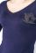 Свитер женский украшенный стразами 81PD302 (темно-синий)