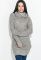 Свитер женский вязаный с хомутом 81PD872 (серый)