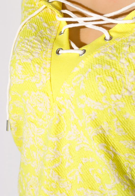 Свитшот женский с капюшоном 32P027 (лимонный)