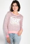 Свитшот женский с надписями 32P030-1 (бледно-розовый)