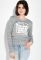 Свитшот женский с надписями 32P030-1 (светло-серый)