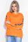 Світшот жіночий з написами на рукавах 82PD953 (помаранчевий)