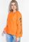 Світшот жіночий з написами на рукавах 82PD953 (помаранчевий)
