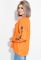 Світшот жіночий з написами на рукавах 82PD953 (помаранчевий)