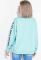 Світшот жіночий з написами на рукаві 82PD920 (ментоловий)