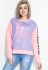 Світшот жіночий з написами на рукаві 82PD920 Рожевий (рожевий)