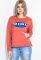 Свитшот женский с надписью на груди 82PD407 (оранжевый)