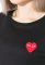 Свитшот женский с нашивкой «Сердце» 82PD407-2 (черный)