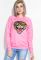 Свитшот женский с нашивкой «Тигр» 82PD919 (розовый/фуксия)