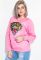 Свитшот женский с нашивкой «Тигр» 82PD919 (розовый/фуксия)