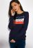 Свитшот женский с принтом 32P041 (темно-синий)
