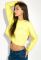 Світшот жіночий укорочений 32P028 (лимонний)