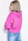 Свитшот женский укороченный 82PD367 (розовый/фуксия)