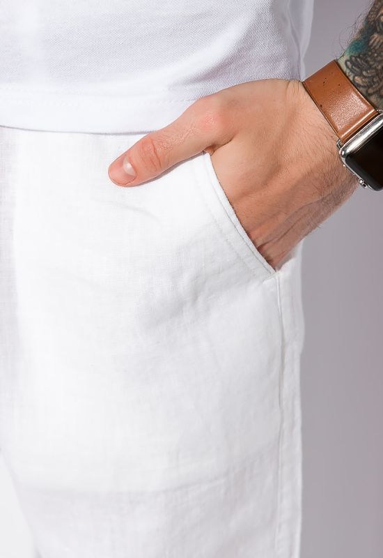 Свободные легкие брюки 148P305 (белый)