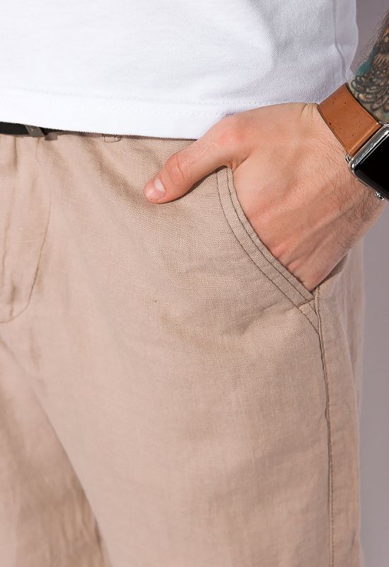 Свободные легкие брюки 148P305 (бежевый)