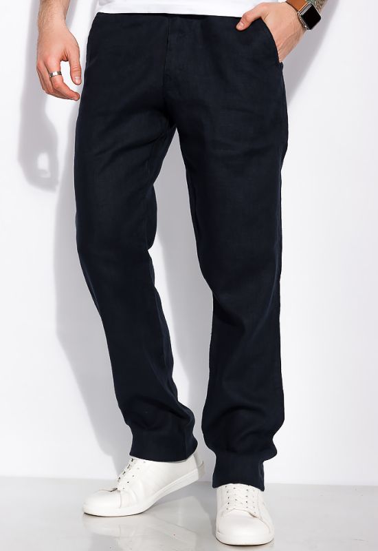 Свободные легкие брюки 148P305 (темно-синий)