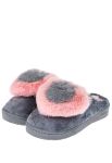 Тапочки жіночі 120PTSG3080 (сірий/рожевий)