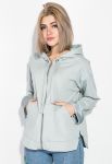 Толстовка батал женская с капюшоном 82PD373 (серый)