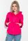 Толстовка батал женская с вышевкой на спине 82PD373-1 (малиновый)